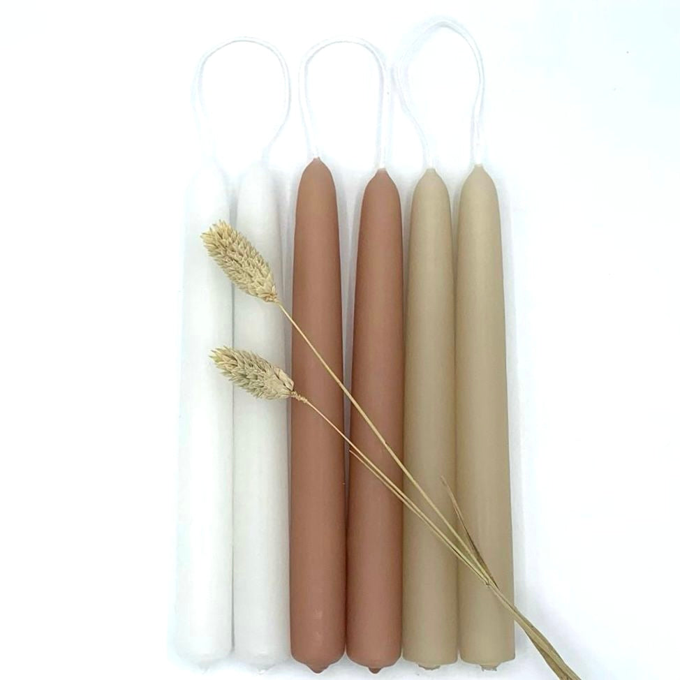 Handgemaakte kaarsen per 2 stuks